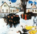 la rue du village 1906 Edvard Munch Expressionnisme